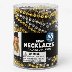 Team Spirit Bead Necklaces - Assorted Colors, 30" Length, Pack of 50