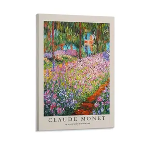 Monet Canvas Wall Art Garden Poster Poster Canvas Wall Art For Bedroom Decor Bar Office Room Decor Gift