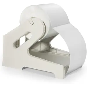 Label Holder for Rolls and Fan-Fold Labels, Compatible with Desktop Thermal Label Printers, Shipping Label Roll Holder for 4x6 Labels, White