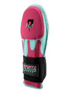 Sportz Drip Youth Baseball/Softball Sliding Mitt Teal/Pink Lightweight & Breathable with Adjustable Wrist Strap for Secure Fit