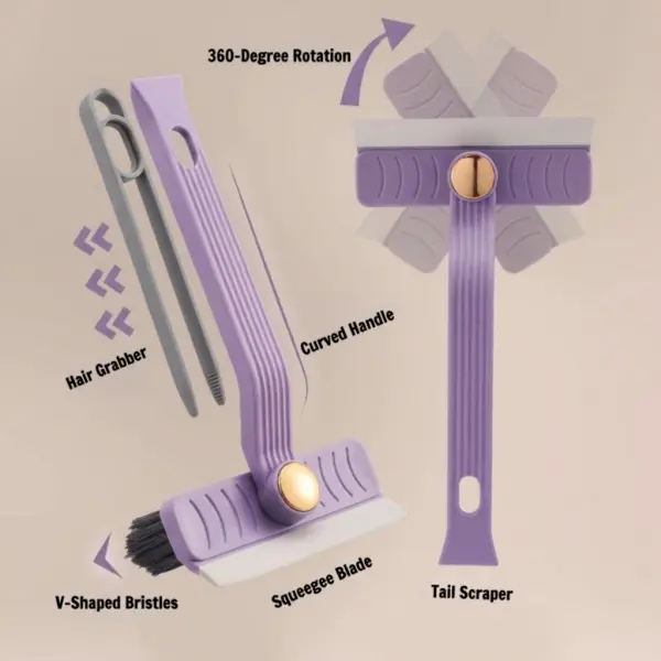Multifunctional 4-In-1 Rotating Gap Brush,Bathroom Tile Cleaning Tool, No Dead AngleScrubbing Brush, Floor Joint Cleaner