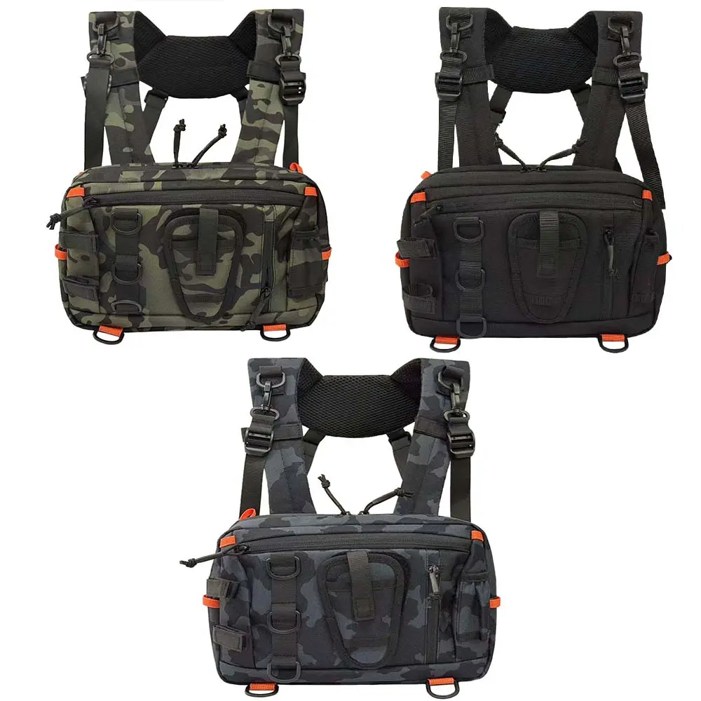 Outdoor Sports Chest Bag, Multi-Functional Convenient Hiking Cycling Backpack, Fishing Lure Bag, Sporty Nylon Material, Universal Use, Hiking Accessories