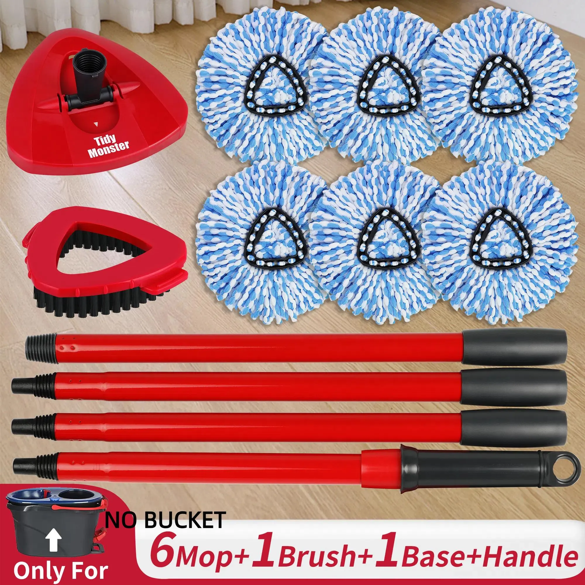 6rinsemop+1brush+1base+handle
