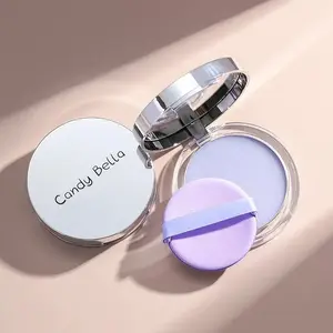 Candy Bella Violet Setting Powder - Skin-Friendly, Natural Makeup for Combination Skin with Long-Lasting Oil Control, Contouring Cosmetics