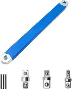 Impact Ready Offset Extension Wrench, Tight Reach Extension Wrench Set, with 1/2", 1/4" and 3/8" Square Drive Adapters, Universal Extensions Wrench Set for Small Place