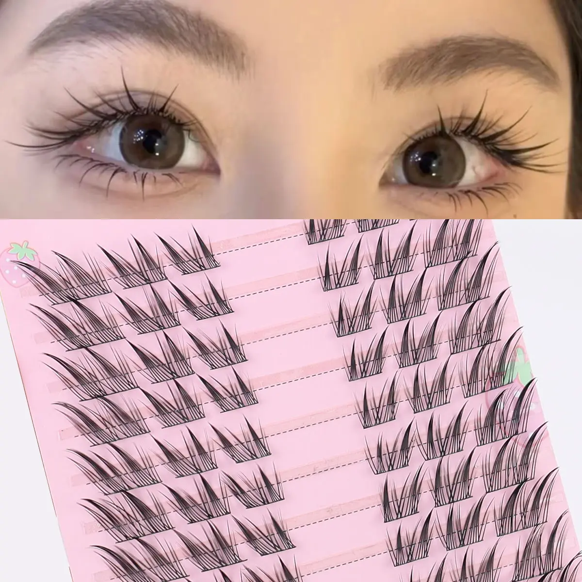 60 clusters of cat eye eyelashes, suitable for daily and office makeup, including eyelash clusters, individual eyelashes, and false eyelashes, Diy Eyelash Extensions, Diy Personal Lashes