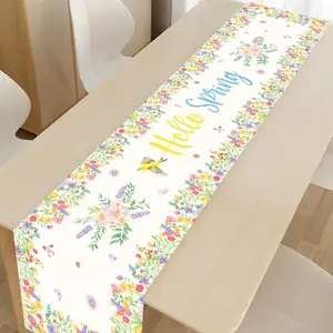 1 piece Spring Home Decor Table Runner, Vibrant Floral Pattern Table Decoration, Perfect Spring Home Accessory for Dining Tables, TV Cabinets, and Display Cases