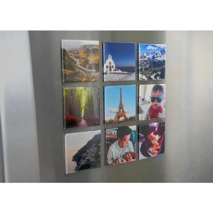 Set of 9 Custom Photo Magnets (2x2 inch)
