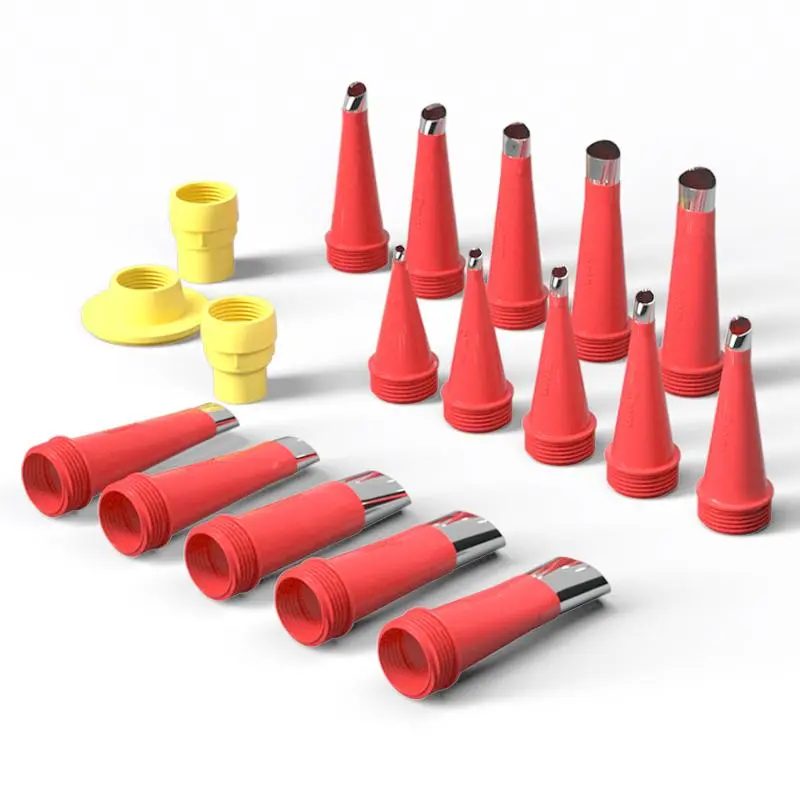 Stainless Steel Sealing Nozzle Set, 24pcs/set Sealing Nozzle Applicator Set, Sealant Finishing Tool for Home Kitchen Bathroom Multiple Nozzles, Multi Pattern Nozzles, Multifunctional Nozzle