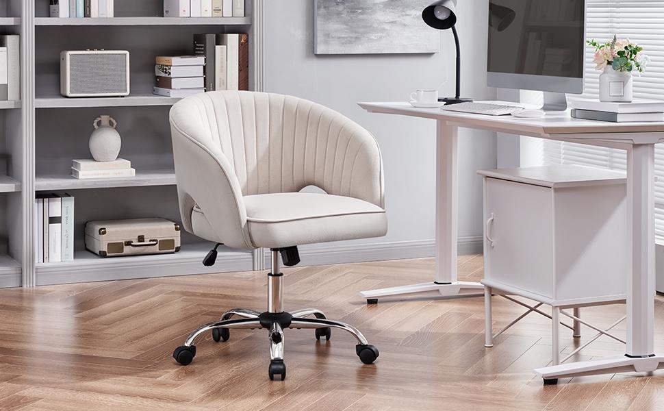 Yaheetech Velvet Swivel Desk Chair with Tufted Barrel Back, Wheel Modern Upholstered Chair for Home Office, Study, Bedroom, Vanity Yaheetech Velvet Swivel Desk Chair with Tufted Barrel Back, Wheel Modern Upholstered Chair for Home Office, Study, Bedroom, Vanity