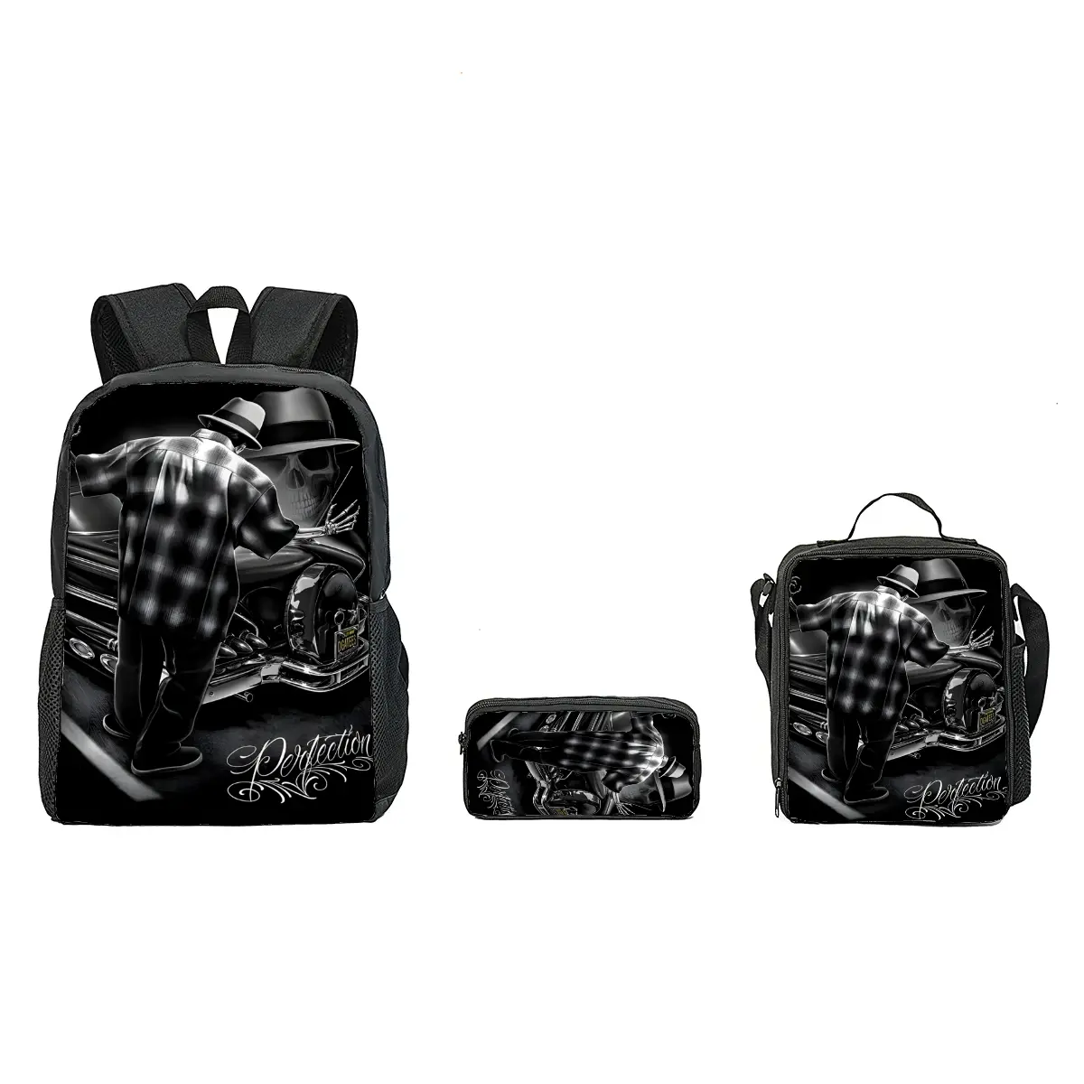 Lowrider Style Aztec Backpack for Teens, Vintage Cholo Streetwear Bookbag, Lightweight & Comfortable Urban Daypack for School & Laptops, Lightweight Casual Daypack, Portable Lightweight Backpack
