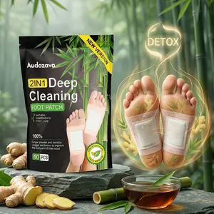 20 to 40pc NatureFinds Natural Ginger & Bamboo Vinegar Detox Foot Patches  – Infused with Bamboo Charcoal for Deep Cleansing & Mood Boosting | Premium Herbal Foot Pads