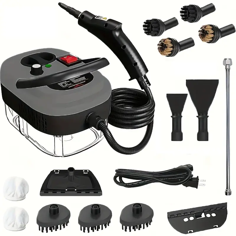 2500W Corded Portable Steam Mop - High-Pressure Antibacterial Steam Cleaner with 1.2L Water Tank, Fast Heating, 6 Adjustable Speeds, Ergonomic Design, Attachment for Kitchens, Carpets