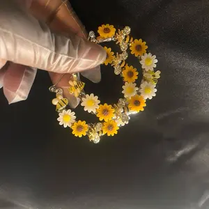 Bee-You-tiful Blooms Earrings - Handcrafted Hook Earrings with Colorful Beads & Quirky Charms for Trendsetters & Creatives