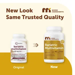 Micro Ingredients Bariatric Multivitamin with 45mg Iron, 240 Veggie Capsules