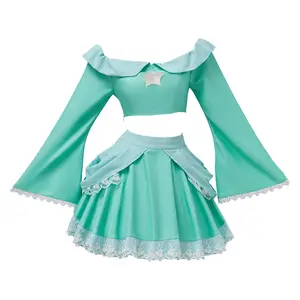Princess Rosalina Cosplay Costume Game The Super Mario Blue Lolita Fitted Top Skirt Outfit Women Halloween Clothes Minimalist Womenswear