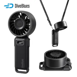 Diveblues Handheld Portable Turbo Mini Fan 3600mAh USB Rechargeable Pocket Fan Up to 12 Hours Hand Fan with 100 Speeds Powerful Cooling for Travel Summer Outdoor Lash Purse