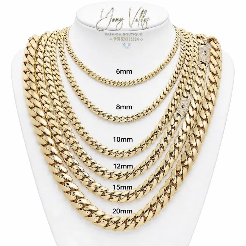 Monaco Link Chain | 6mm • 8mm • 12mm | Multiple Length Options | Gold Plated
