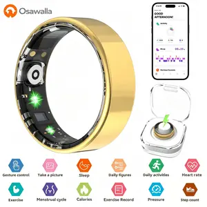 Smart Ring with Sleep Monitoring, Step Counting, Heart Rate, Meditation for iOS and Android, No Subscription Fee, 5ATM Waterproof Health Tracker