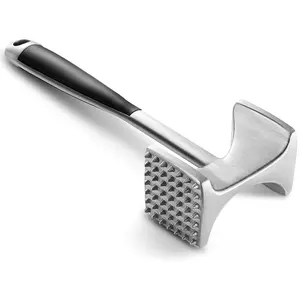 Meat Tenderizer Hammer with Comfortable-Grip Handle, Dual-side Mallet for Kitchen, Heavy Duty Pounder For Tenderizing Steak, Beef and Fish