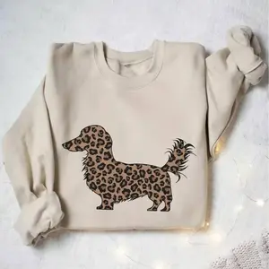 Long Hair Dachshund Sweatshirt, T-Shirt, Long Haired Doxie Dog Mom Sweater, Wiener Dog Pullover, Dachshund Mom Crewneck, Dog Lover Gift