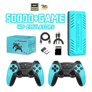 Wireless Game Stick Retro Gaming Console S905 128G 50,000+ Games Support 40+ Classic Emulators For PS1/PSP 4K HDMI Kid Gifts