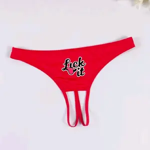 Lick Me Crotchless thong