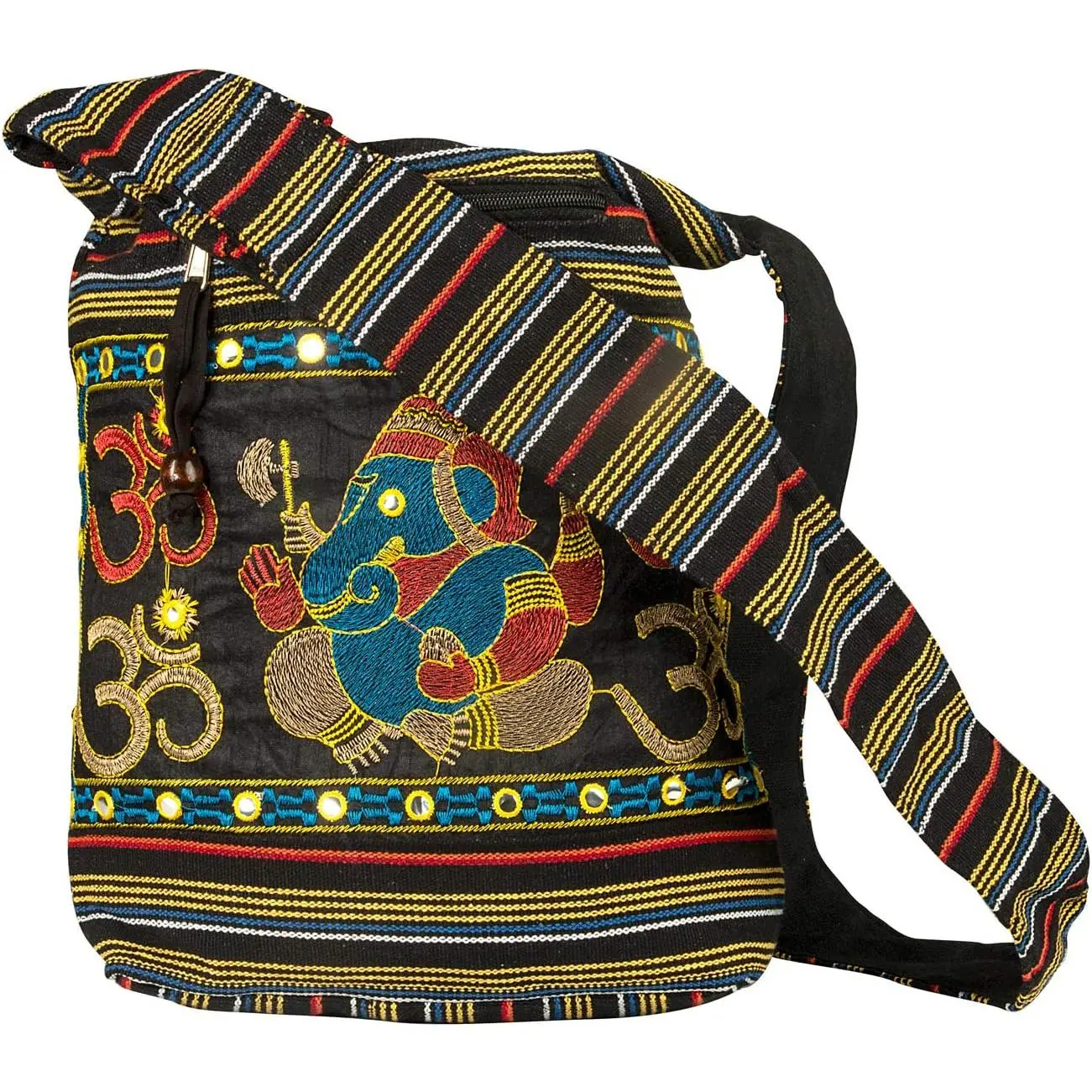 Women Hobo Black Cross   Bag Elephant Embroidered School Everyday Shopping Casual Lightweight