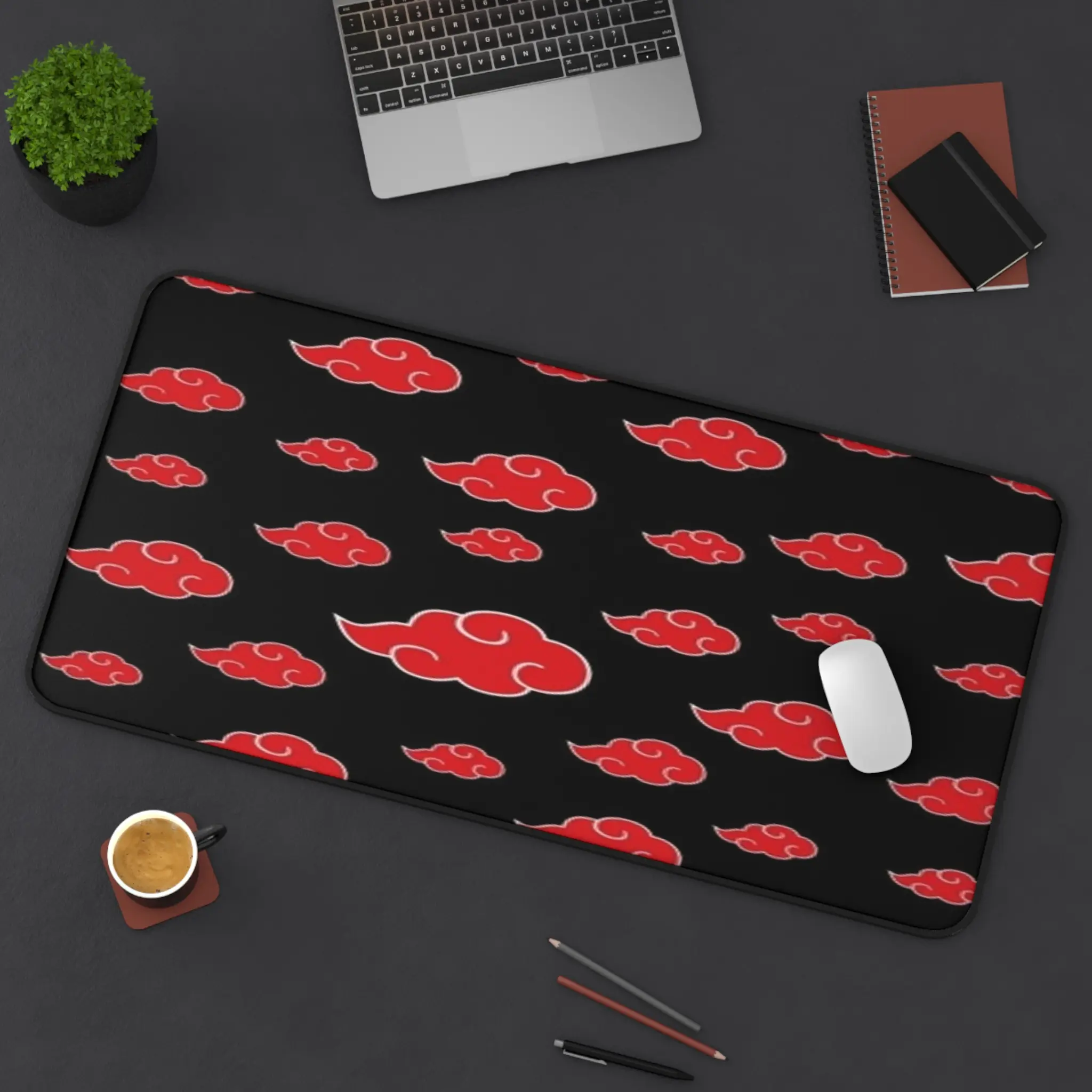 Akatsuki Desk Mat - Anime Design Mouse Pad, 100% Neoprene, Non-Slip Base, Available in 3 Sizes, Smooth Movement & Durable Edges