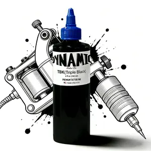 Triple Black Ink Bottle 8oz – Ultra Black, Friendly Pigment Supplies Ink, Premium Black Tattoo Ink, Perfect for Lining and Shading, Smooth, Consistent Pigment, Vegan Friendly Tattoo Color
