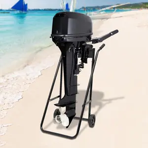 Outboard Boat Motor Cart, Heavy Duty Engine Carrier Transport Dolly, Portable Foldable Outboard Boat Motor Stand, for Long/Short Shaft Motor Motor Repair Maintenance Storage Transport Filter Vehicle Cover