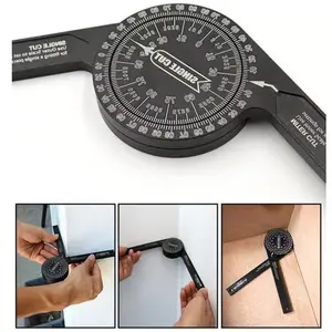 Aluminum Slant Cut Saw Protractor, 7 Inch Anti-Rust Angle Measuring Tool, Precision Laser Engraved Scales, Durable and Accurate Measurement, Aluminum Construction, Woodworking Square Protractor