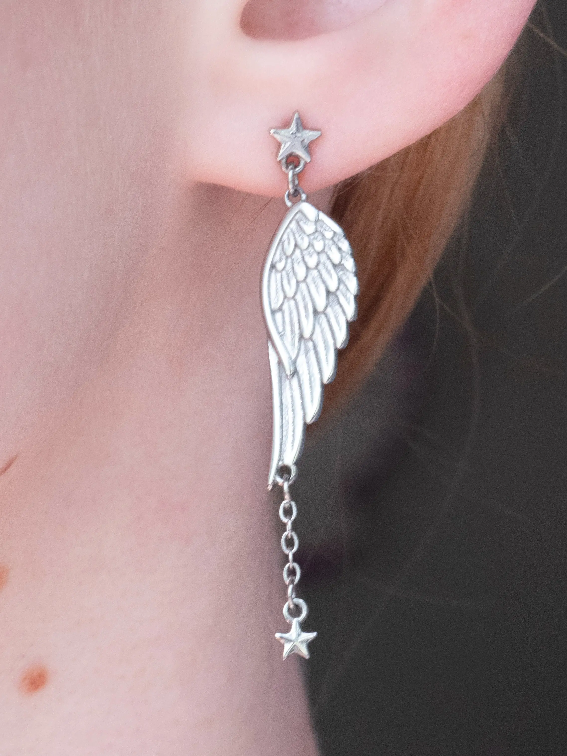 Angel Wing Earrings | Non-Tarnishing Stainless Steel Jewelry