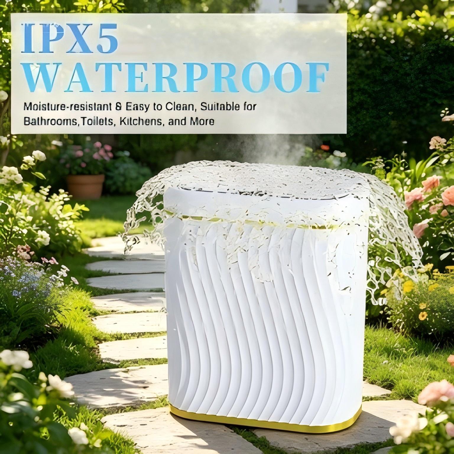 Small bathroom trash can with automatic touchless lid, 2.6 gallon smart garbage bin, narrow and waterproof design suitable for bedroom, office and living room use