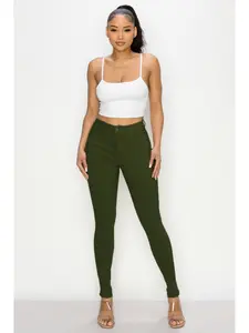 Aria - High Waist Super Stretchy Color Skinny Jeans - Lover Brand Fashion Bottom Comfort Denim Basic Streetwear Trouser Womenswear