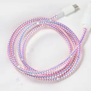 TPU Data Cable Protector, 1 Count Flexible Multipurpose Cable Management Solution, Durable Charging Cable Protector