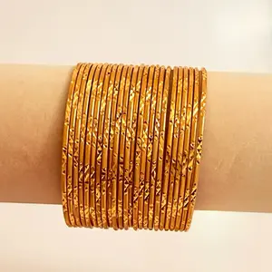 Goldplated Bangle Set - Elegant Stackable Bangles for Women - Perfect for Any Occasion - High-Quality Goldplated Finish