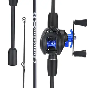 SOUGAYILANG Fishing Rod and Reel Combo, 6FT Carbon Fiber Rod with 7.2:1 High-Speed Baitcasting Reel, Fishing Equipment Accessories with Bait and Line, Ideal for Beginner Anglers
