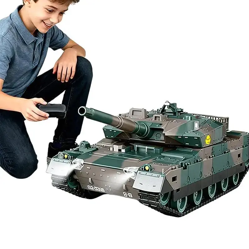 Tongli Tracked RC Tank, realistic Japanese tank model with 330° rotatable turret, long-lasting rechargeable battery, vivid recoil vibration effect when firing, ideal surprise gift for Christmas