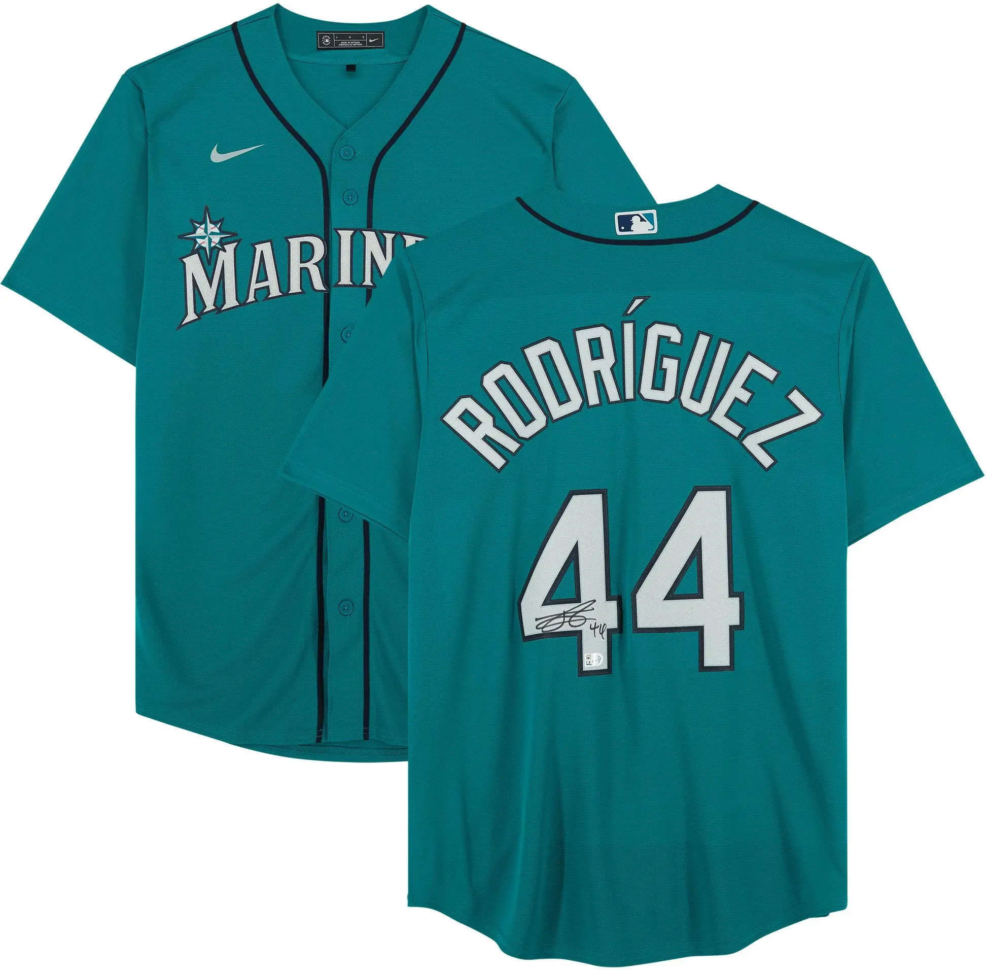 Julio Rodriguez Seattle Mariners Autographed Green Nike Replica Jersey - Fanatics Authentic Certified