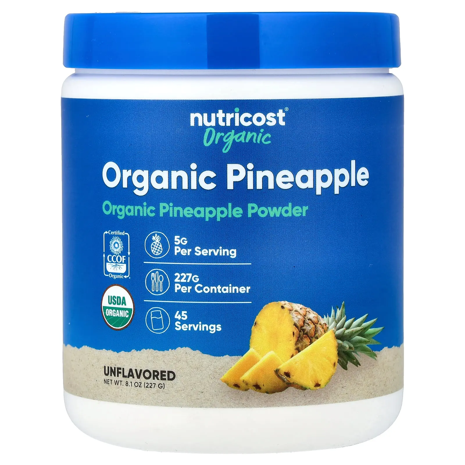 Nutricost Organic Pineapple Powder, Unflavored, 8.1 oz (227 g)