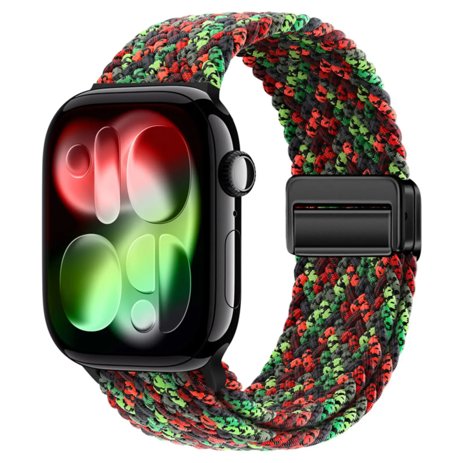 Compatible with Apple Watch Bands — Magnetic-Clasp Woven Nylon Watch Strap for iWatch Series 6, 7, 8, 9, 10, and 11 Compatible with Apple Watch Bands — Magnetic-Clasp Woven Nylon Watch Strap for iWatch Series 6, 7, 8, 9, 10, and 11