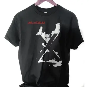 X (Band) Exene John Doe  T Shirt Screen Print Short Sleeve  Los Angeles