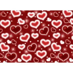 7x5ft Red Heart Backdrop 90s Backdrops for Photoshoot Valentines Decor Banner Birthday Props X-91