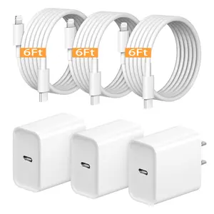 iPhone Charger Fast Charging 2 Pack Type C Wall Charger Block with 2 Pack 6FT USB C to Lightning Cable for iPhone 14/13/12/12 Pro Max/11/Xs Max/XR/X,AirPods Pro