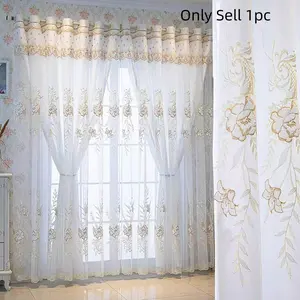Romantic Princess Lace Embroidered Blackout Curtain, Korean Style Drapes for Living Room Bedroom, Dreamy Cozy Decor, Home Decoration Curtain