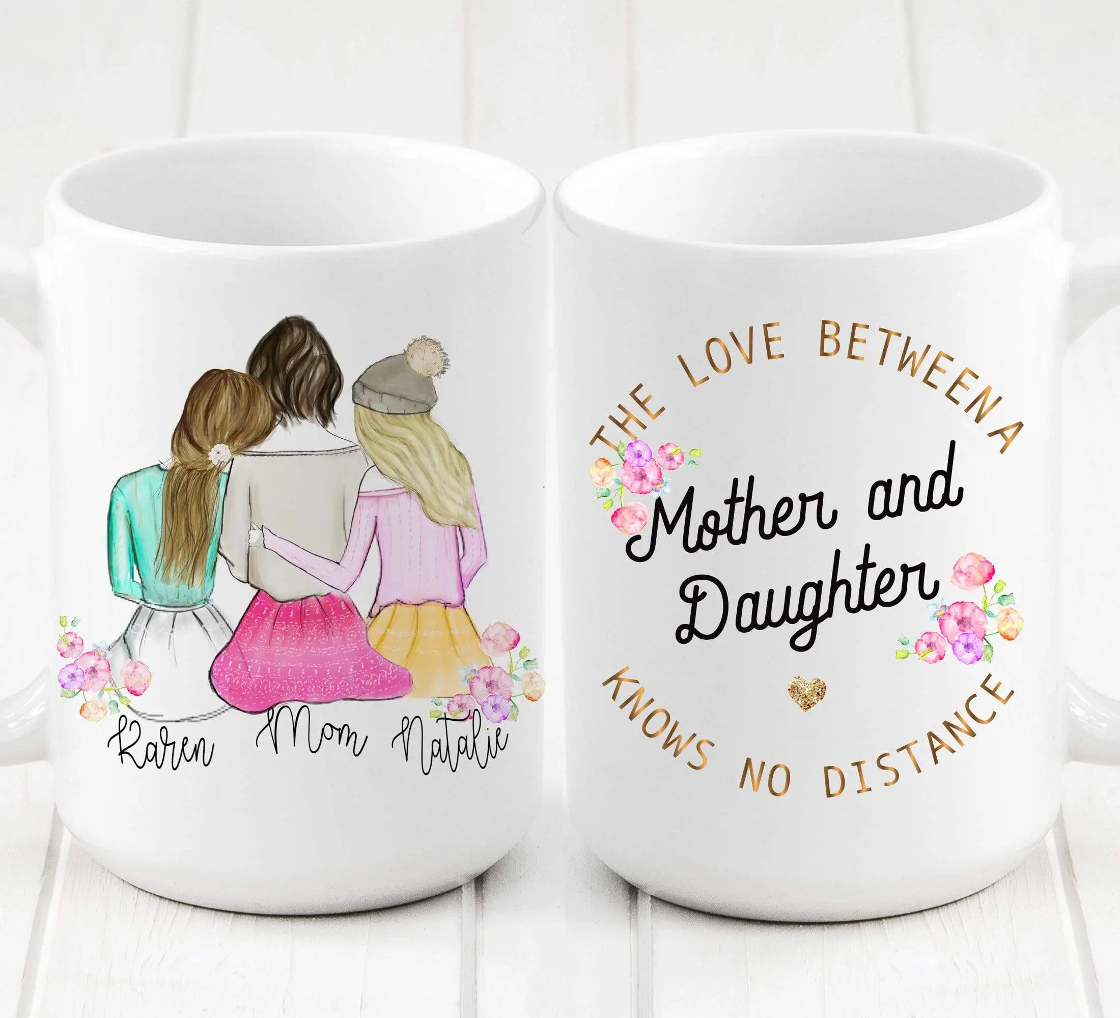 Personalized mug for Mom and Daughter
