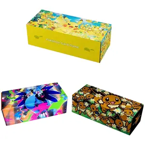 Pokemon TCG Bulk Storage Box "Great Gathering" - Holds 750 Cards - Lightweight & Portable Deck Case featuring Pikachu, Eevee, Mega Charizard X - Easy Assembly