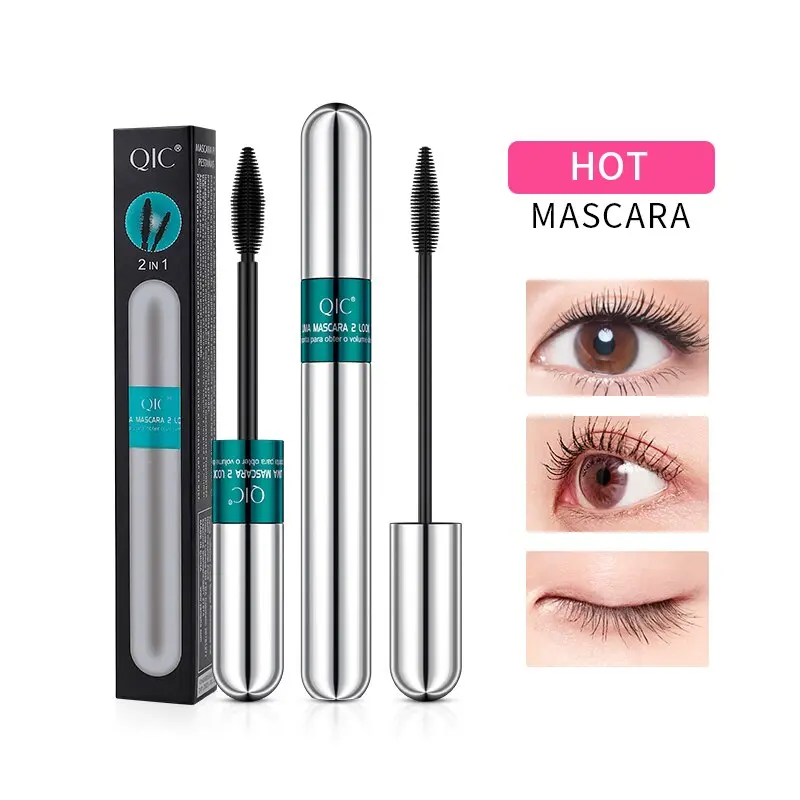 2025 5x Longer Waterproof 4D Silk Fiber Mascara, 2-in-1 Cosmetic with Lengthening & Thickening Effects, Natural Lash Lift, L'Oréal-Style Wand, Matte Blush Compatible
