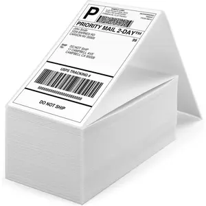 4" x 6" Shipping Labels for Thermal Printer, Fan-Fold Postage Thermal Labels, Mailing Labels for Packages (1 Stack, 500 Labels)